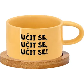 Hrnek makronka - Učit se, učit se, učit se! Barva hrnečku: Žlutá