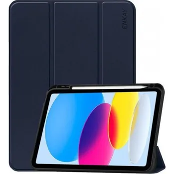Pouzdro na mobilní telefon ENKAY pouzdro s prostorem na Apple Pencil pro iPad 10,9" (2022) / 11" (2025) - tmavě modré