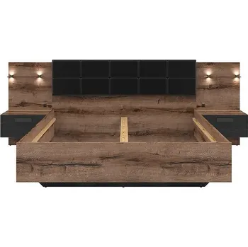 Pohovka Black Red White lož.KASSEL postel LOZ/160/A BEZ ROŠTU A MATRACE dub monastery/dub černý