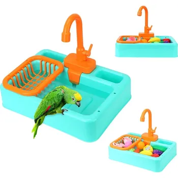 Krmítko pro ptáka Automatické krmítko pro papoušky s vodní vaničkou