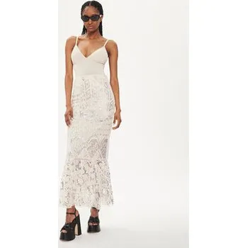 Dámská móda Marciano Guess Pouzdrová sukně 4GGD17 6248A Écru Slim Fit 38