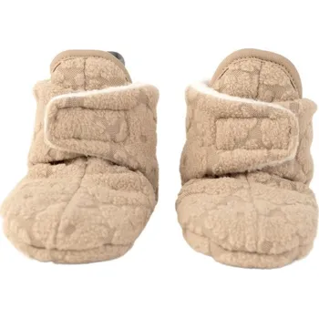 Kojenecké oblečení LODGER Capáčky Slipper Folklore Fleece Beige 3 - 6 měsíců