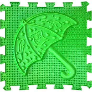 ortopedická podložka Ortho Puzzle - ortopedická podlaha Deštník zelený měkký