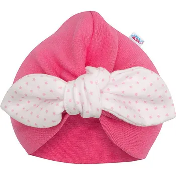 Kojenecká čepice NEW BABY Dívčí čepička turban New Baby For Girls dots Vel. 92