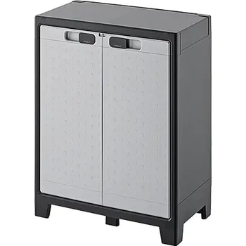 Skříňka na nářadí Regalux Space Line Dílenská skříň, 100 × 80 × 44 cm, plast, šedá 9791000027002