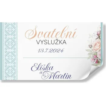 Party nádobí Personal Nálepka na výslužku - Rustic Zvolte množství: od 41 ks a víc