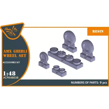 Plastikový model Clear Prop models 1/48 AMX Ghibli - wheel set