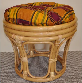 Podsedák Nábytek PEGAS Polstr na ratanovou taburetku okrový - průměr 40 cm