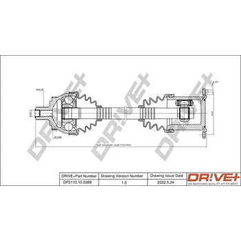 Poloosa kola Hnací hřídel Dr!ve+ DP2110.10.0389