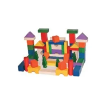 Dřevěná hračka Dřevěná stravebnice 100 ks