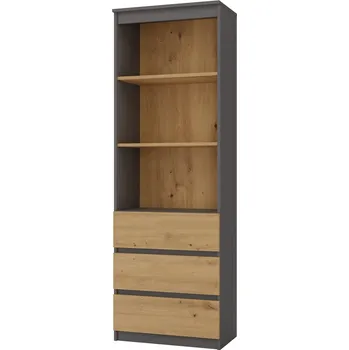 Knihovna Knihovna Moly 60 antracit/dub artisan