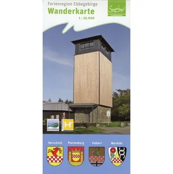 Wanderkarte Ferienregion Ebbegebirge 1:25 000