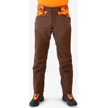 Lovecká obuv SOLOGNAC Lovecké nepromokavé kalhoty Supertrack 900 L KAŠTANOVÁ