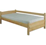 Masivní dřevěná postel jednolůžko BM133 borovice masiv 90x200 cm NELAKOVANÁ