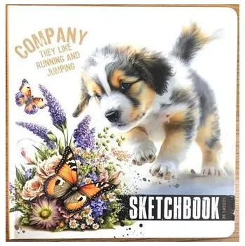 Set školních potřeb Szkicownik 200x200 24K gładki Piesek