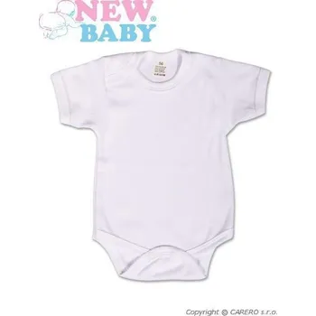 Kojenecký body NEW BABY Body kr. rukáv bílé 100 % bavlna Vel. 56