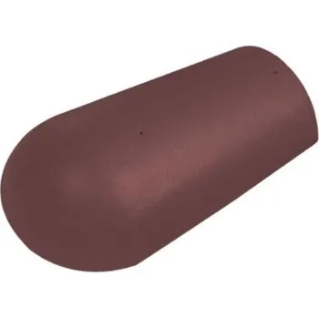 betonová krytina Střešní krytina Bramac koncový hřebenáč s vrutem / Protector Plus červenohnědý, betonový