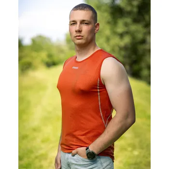 Pánské tílko TERMOVEL Pánské tričko QUADRE SCAMPOLO cihlové VELIKOST: M