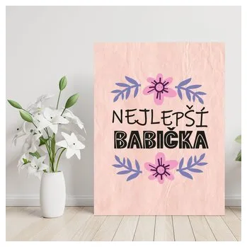 Dárková cedulka Nejlepší babička: 30x40 cm