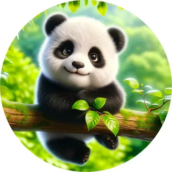 Jedlá dekorace na dort Jedlý obrázek Roztomilá panda Varianta: Fondánový list