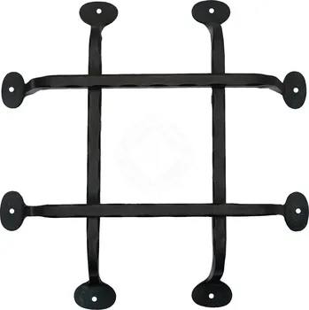 Karnevalový kostým Výprodej Kovaná mřížka do dveří 29x29 cm, středověká okenní mříž - Outlet