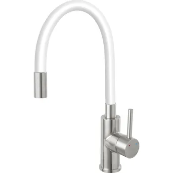 Vodovodní baterie Ferro Zumba kuchyňská baterie stojící bílá-inox BZA4WSS