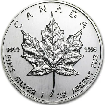 Royal Canadian Mint Canadian Maple Leaf stříbrná mince 1oz 1994