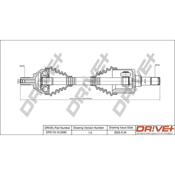 Poloosa kola Hnací hřídel Dr!ve+ DP2110.10.0393