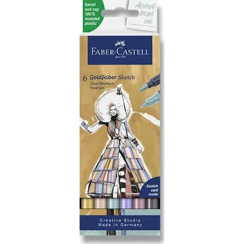 Výtvarná sada Popisovač Faber-Castell Goldfaber Sketch Dual Marker Fashion, 6ks