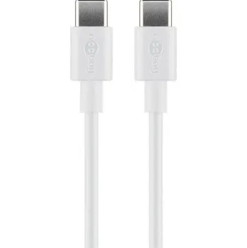 Datový kabel GOOBAY Kabel USB 2.0 USB C vidlice,z obou stran 1m bílá