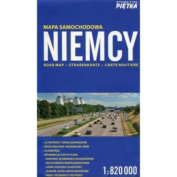 Cestování Niemcy mapa samochodowa 1:820 000 w.2018