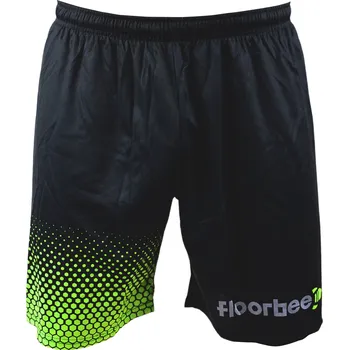 Pánské kraťasy FLOORBEE Hexagon Shorts Black/Yellow Florbalové šortky M, žlutá / černá