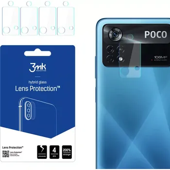 3mk Lens Protection ochranné sklo fotoaparátu pro Xiaomi Poco X4 Pro 5G 4 ks