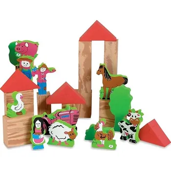 Hračka pro nejmenší EDUSHAPE měkké hrací kostky farma