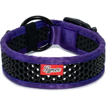 Obojek pro psa Tamer Perforovaný obojek SOFTY | fialovo - černý Šířka: 4,3 cm, Obvod krku: 50 - 56 cm