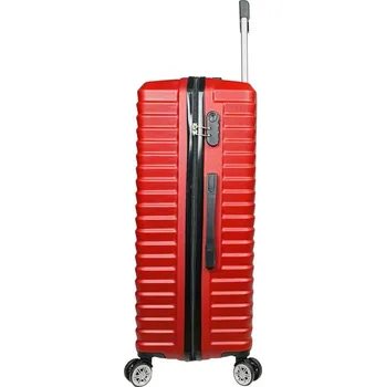 Velký skořepinový cestovní kufr na kolečkách ABS 80l Laurent FNY032 červená