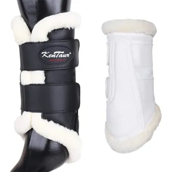 Koňské kamaše Kamaše drezurní KenTaur NEW logo s umělým beránkem 4299