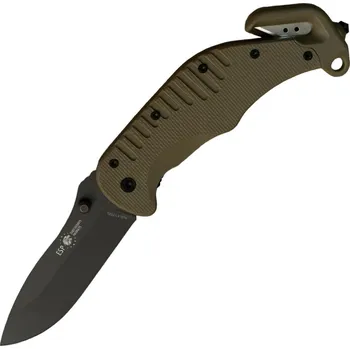 Bojový sport ESP Euro Security Products Záchranářský nůž (rovné ostří) Khaki - ESP