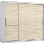 Šatní skříň GOFREDO II bez zrcadla, bílá/dub sonoma +možnost VÝNOSU + vyzvednutí ZDARMA