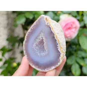 Přírodní kámen Achátová geoda s dutinkou 249g Brazílie