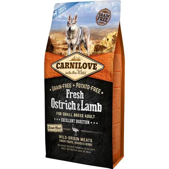 Krmivo pro psa Carnilove Fresh Adult Small Breed pštros, jehněčí 2x 6 kg