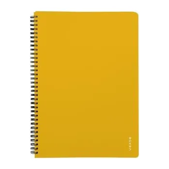 Blok Twin wire blok A4 PP VERDE hořčice