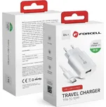 Rychlonabíječka Forcell včetně datového kabelu USB-C 18W bílá