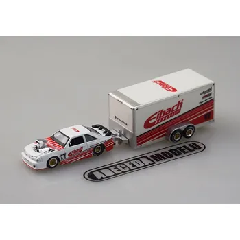 autíčko Ford Mustang SVT Cobra 1993 + Car Trailer Eibach (sběratelský model, určeno pouze k vystavení)