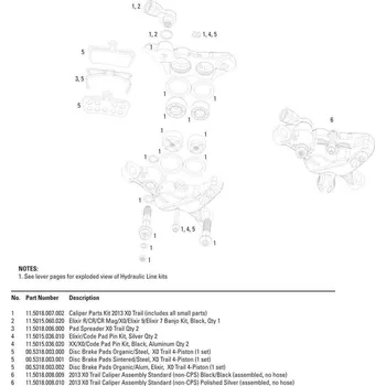 Komponent pro jízdní kolo SRAM Brzdové destičky sintrované/ocel, (Powerful), 1 pár - Trail/Guide/G2/LEVEL 4PISTON