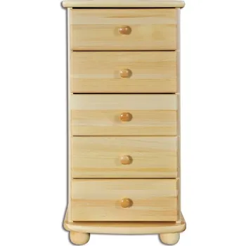 Ložnice Masivní dřevěná komoda 5 zásuvek BM160 šířka 45 cm