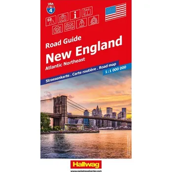 New England Strassenkarte 1:1 Mio., Road Guide Nr. 4 - Hallwag Kümmerly+Frey AG