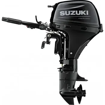 Lodní motor Suzuki DF 15 Hp Typ: ASW, krátká noha, ruční start, ruční řízení, bílé provedení