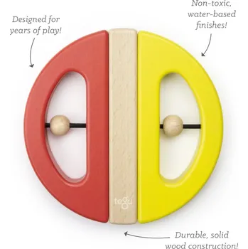 Magnetická hračka TEGU - Swivel Bug - Yellow and Poppy