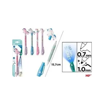 Set školních potřeb Długopis szpiegowski UV 0.7/1.0mm Jednorożce MIX